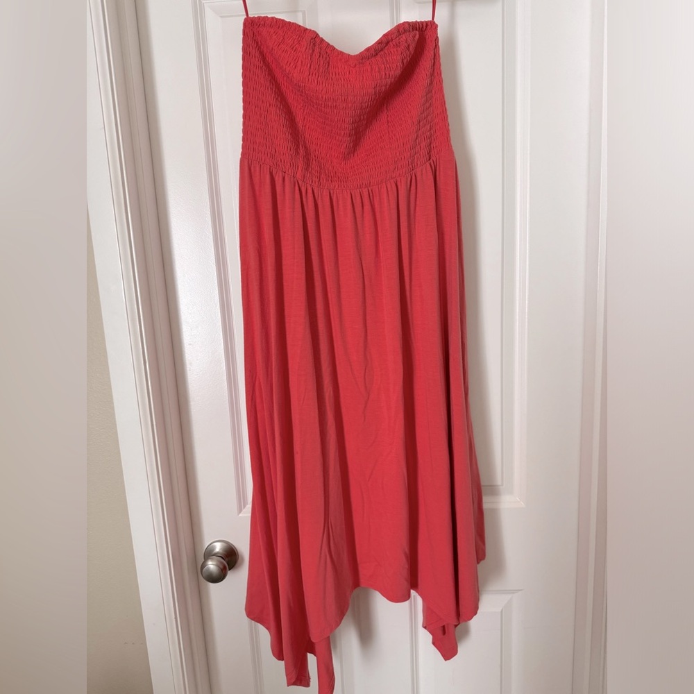 Torrid smocked bodice strapless dress size 0
